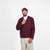 Slouchy Cardigan - Burgundy - View 4