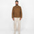 Woven Chore Coat - Nicotine - View 3
