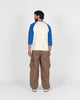 Heavy Duty Baseball Tee - 2-Tone Natural & Royal - View 5