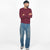 Heavy Duty Long Sleeve Tee - Single Pocket -Burgandy - View 6