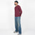 Heavy Duty Long Sleeve Tee - Single Pocket -Burgandy - View 5