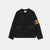 Slouchy Varsity Cardigan - Black / Old Gold - View 1