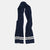 Striped Wool Scarf - Dark Navy / Off White - View 4