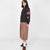 Women's Varsity Cardigan - Dark Charcoal / Forster Red & Off White - View 3