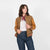 Women's Varsity Jacket - Dark Tan Mix - View 5